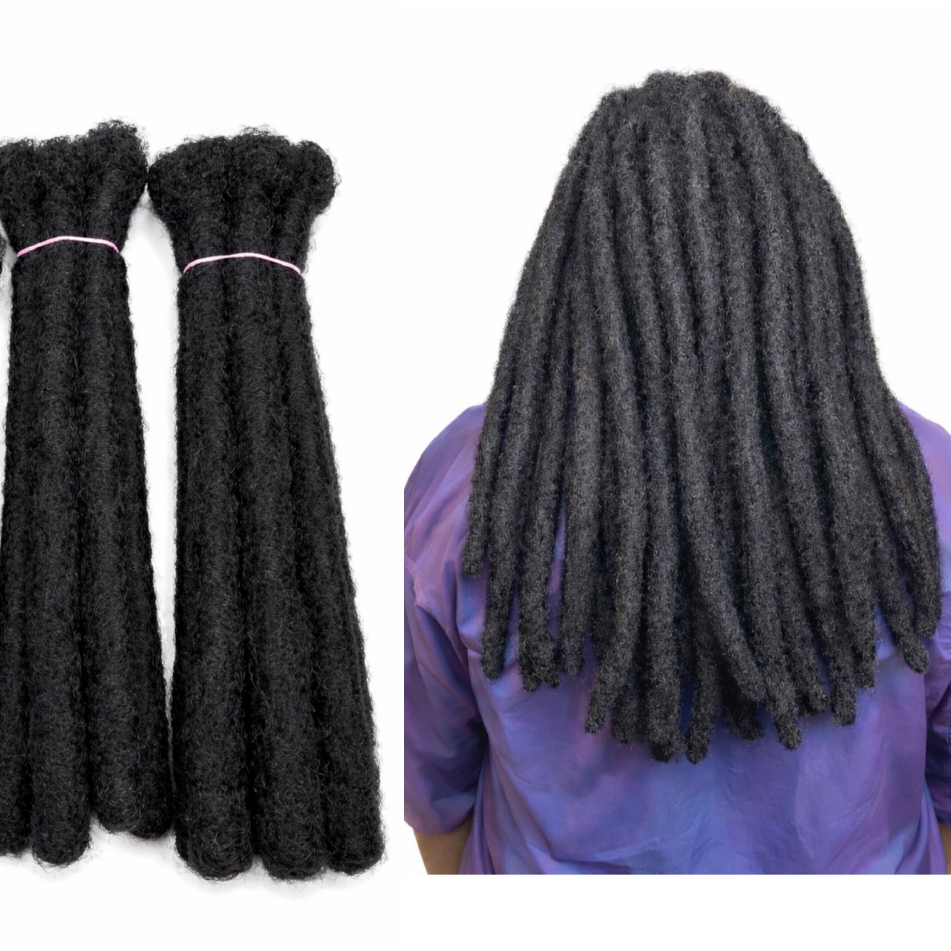 Wick Loc Extensions Human Hair | Large Handmade Loc Bundles — Macon ...
